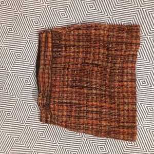 Mini Skirt | Orange and Brown | size 4